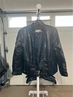 Distressed faux leather Roz & Ali black jacket
